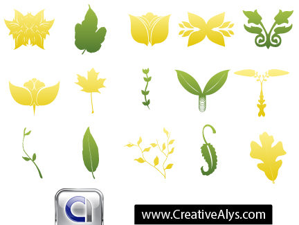 free vector Leaves for Logo Designs
